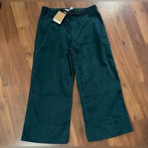 The North Face Pant Green Corduroy Wide Leg Baggy Pants Women Size Large NEW‎